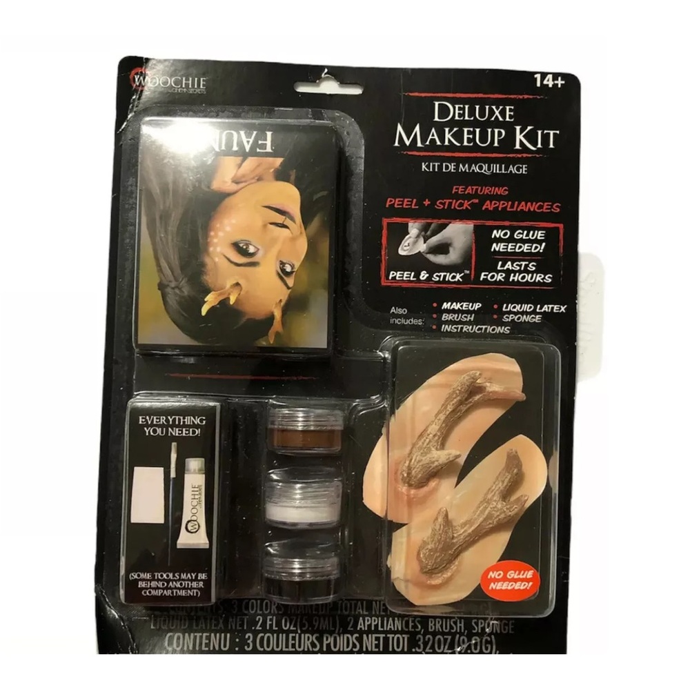 Woochie Deluxe Makeup FAUN Kit 3D FX Horns Special Effects Costume Cosplay New